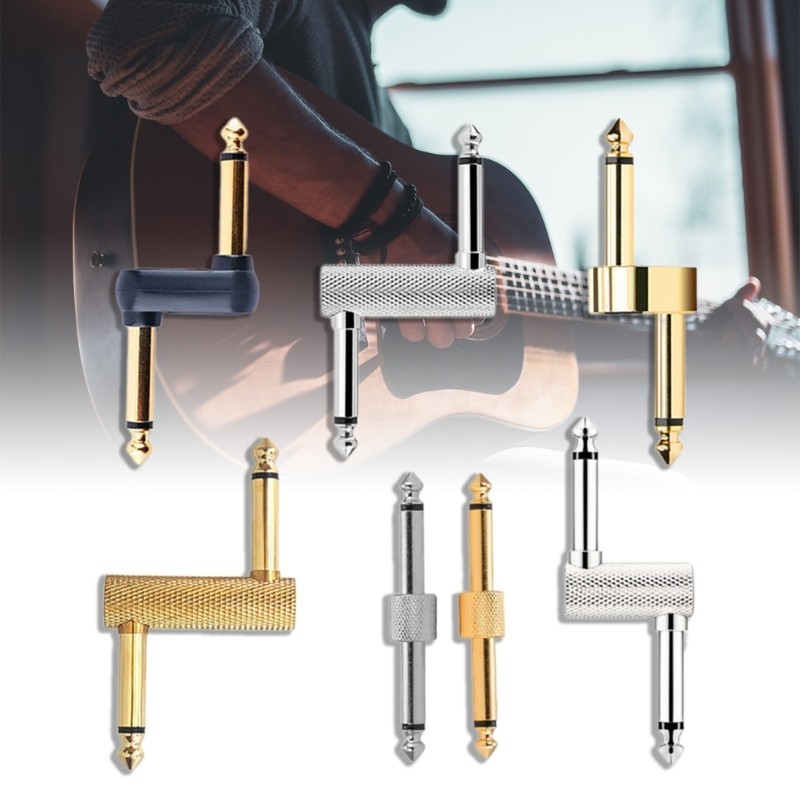 Mya 4 ชิ้นกีตาร์เหยียบเอฟเฟกต์แพทช์เชื่อมต่อ Coupler 6 35 มม. ถึง 6 35 มม. อะแดปเตอร์