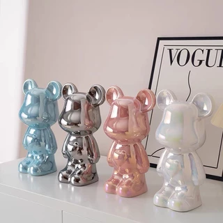 พร้อมส่ง🚚18CM หมีของเหลว หมีรุนแรง การตกแต่ง เครื่องประดับ สีเมทัลลิค งานเซรามิกกระเบื้อง ตั้งโชว์ตกแต่งบ้าน ราคาถูกที่