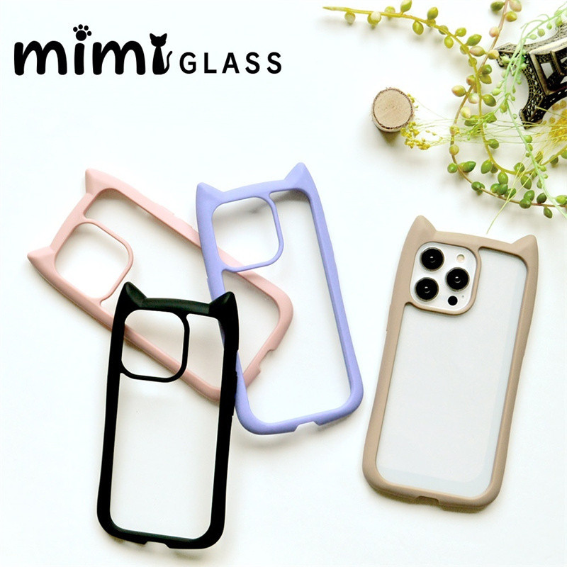 Banana Cat หูเคสโทรศัพท ์ สําหรับiPhone15promax 14promax 13promax 15pro 14pro 13pro 12promax 11 11promax TPU Hard Backboardขอบนุ ่ มกันกระแทกปลอก