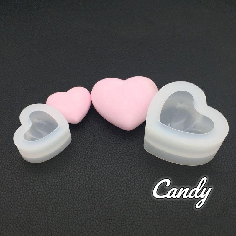 3D heart-shaped silicone mold making candy/chocolate/jewelry epoxy resin process
