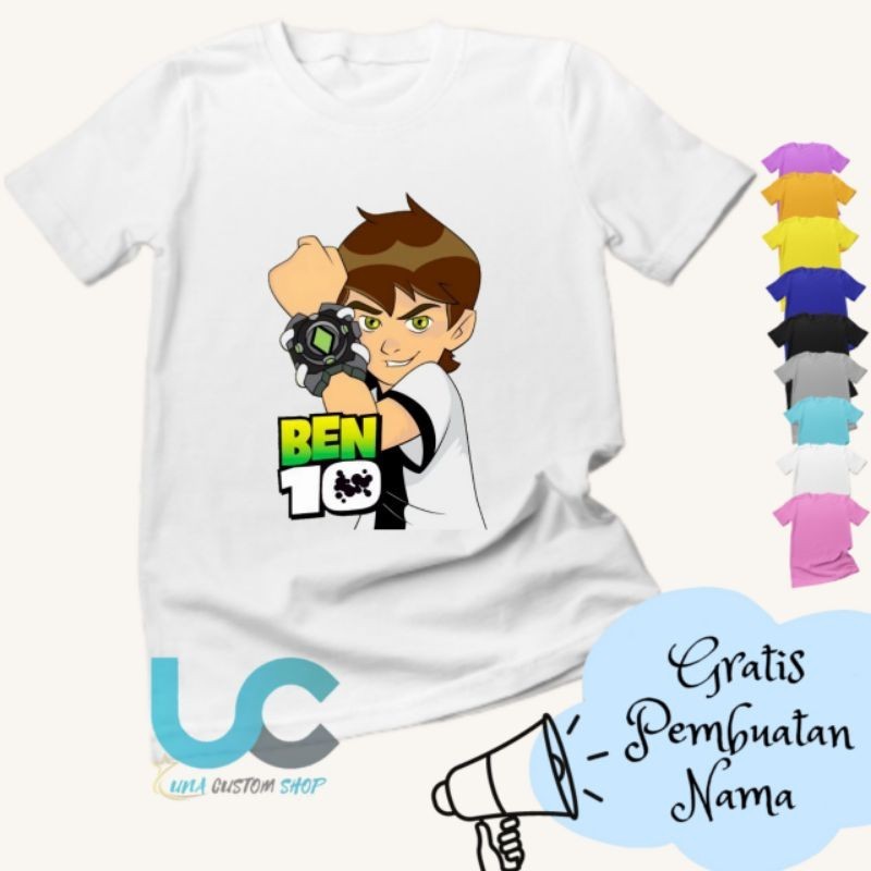 ย้อนยุค【พร้อมส่ง】 เสื้อยืด ลาย Ben10 สําหรับเด็ก | Ben 10 เสื้อผ้าเด็ก | เสื้อยืด พิมพ์ลายสกรีน สําห