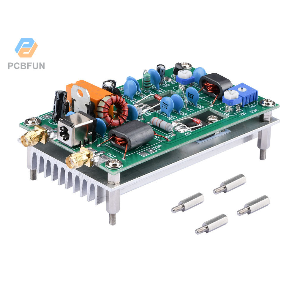 Pcbfun Shortwave Power Amplifier Board CW SSB Linear DC12-13.8V 30W เครื ่ องขยายเสียงความถี ่ สูง DC 5.5X2.1