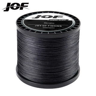 สายตกปลาถัก Jof 300m/500m/1000m multicolor PE 4 เส้น Multifilament ญี่ปุ่น เรียบ