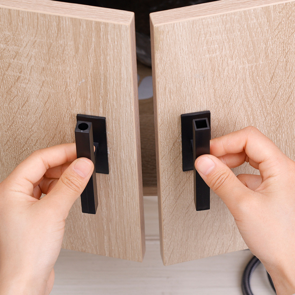 2 ชิ้น Self-Stick Instant Drawer Pull Helper - สําหรับหน้าต่าง ตู้เสื้อผ้า ตู้ - มือจับตู้ดึง - พลาสติก เจาะฟรี Self-Adhesive - มือจับประตูบานเลื่อน