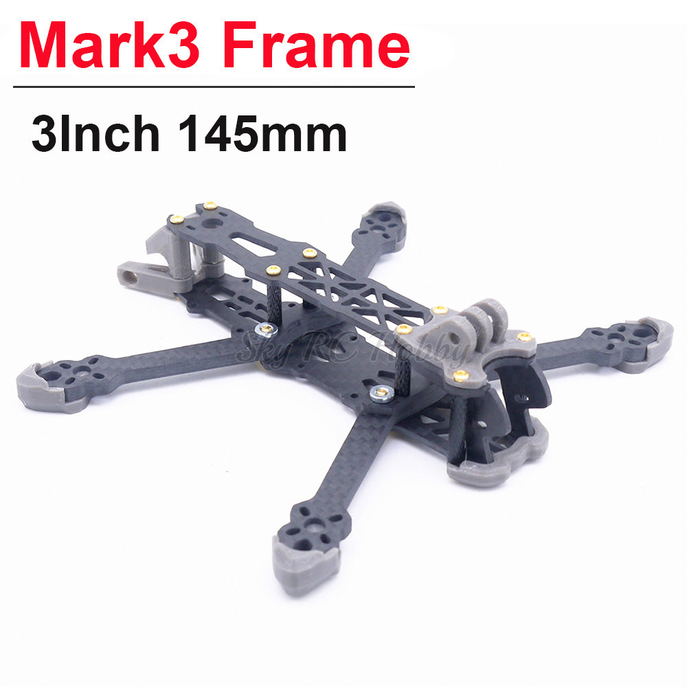 SK Mark3 Mark 3 3Inch 145 Wheelbase 145mm Carbon Fiber Frame Kit w/ 4mm Arm For FPV RC Drone 1406 15
