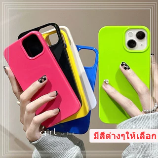 เคสโทรศัพท์ for iPhone 17 11 16 Pro 13 12 14 15 Pro Max XS XR X SE สําหรับเคสไอโฟน เคสกันกระแทก นุ่ม เรียบง่าย สีลูกกวาด