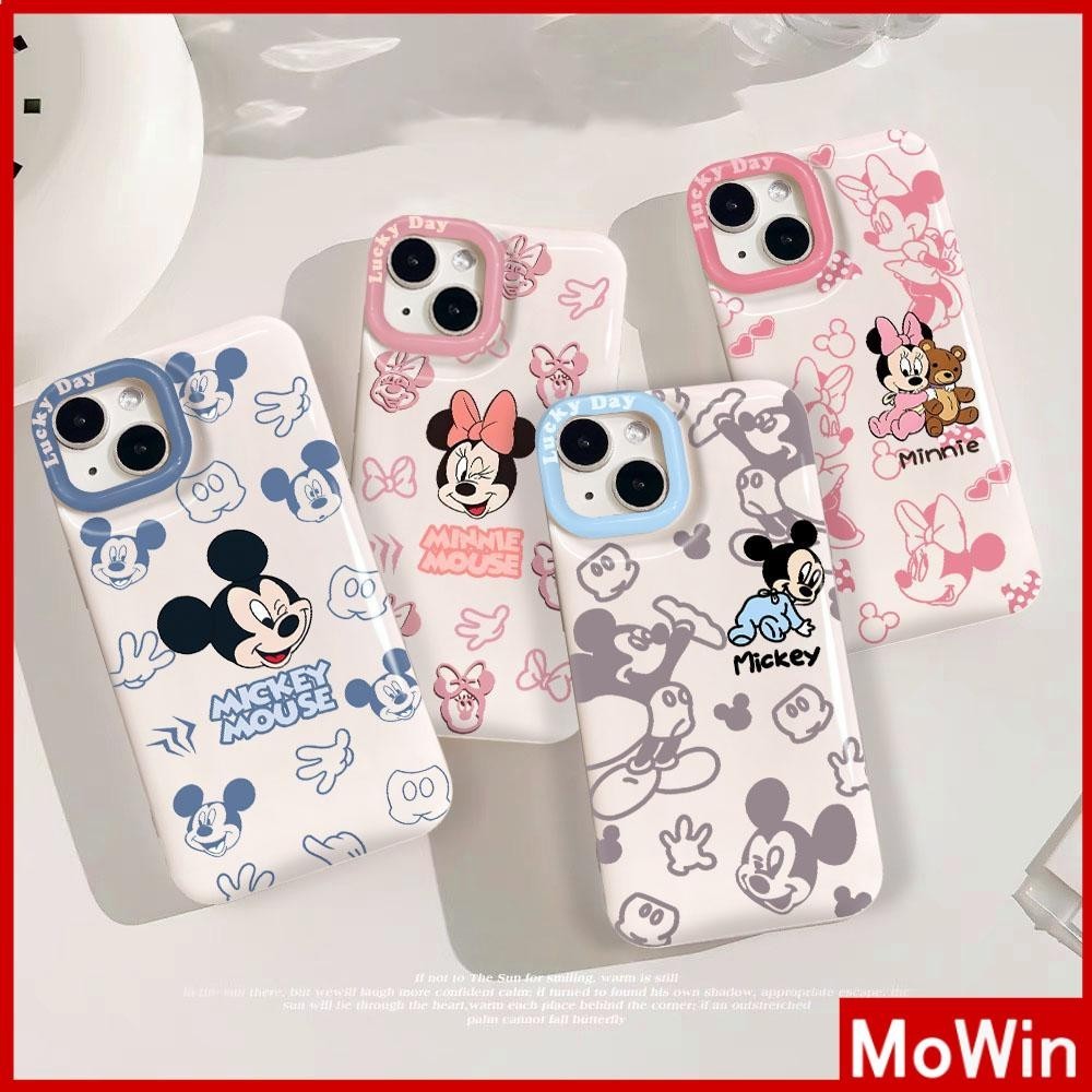 Mowin - สำหรับ iPhone 15 Pro Max iPhone 11 Case Air Bag กันกระแทกเคลือบเงา TPU Soft Case ลายคู่รักหน