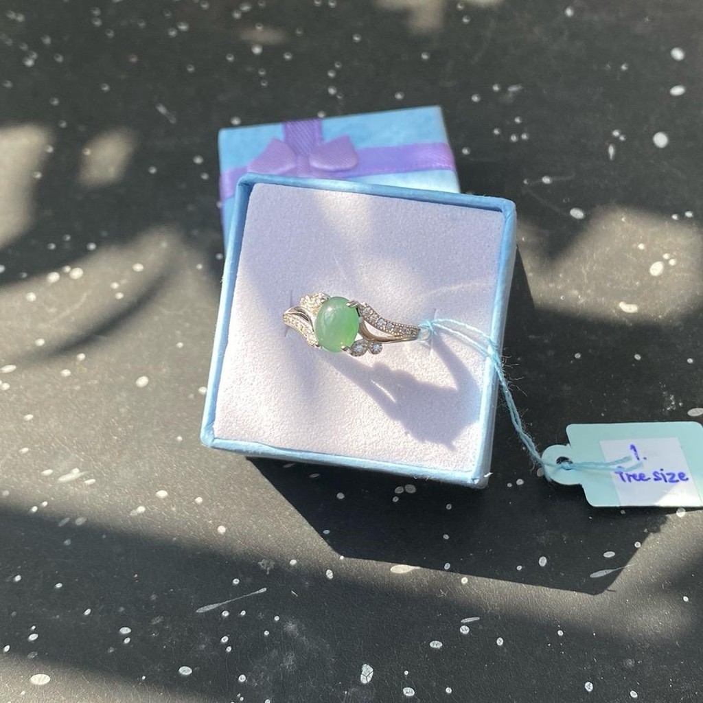 แหนผู้หญิง พลอยแท้ธรรมชาติ ตัวเรือนเงิน925 3AC-JA.02