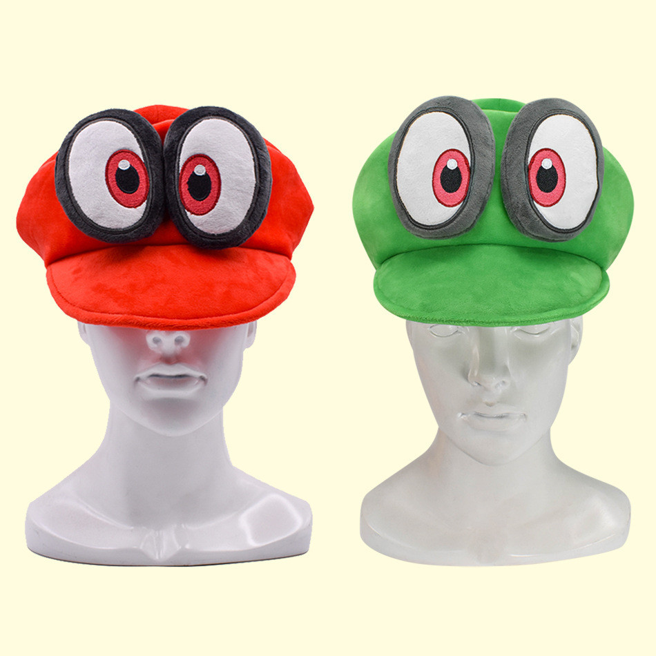 พร ้ อมแท ็ ก Chucky Mario Red Green Hat Yaqi Odyssey Warm Party Show Hat