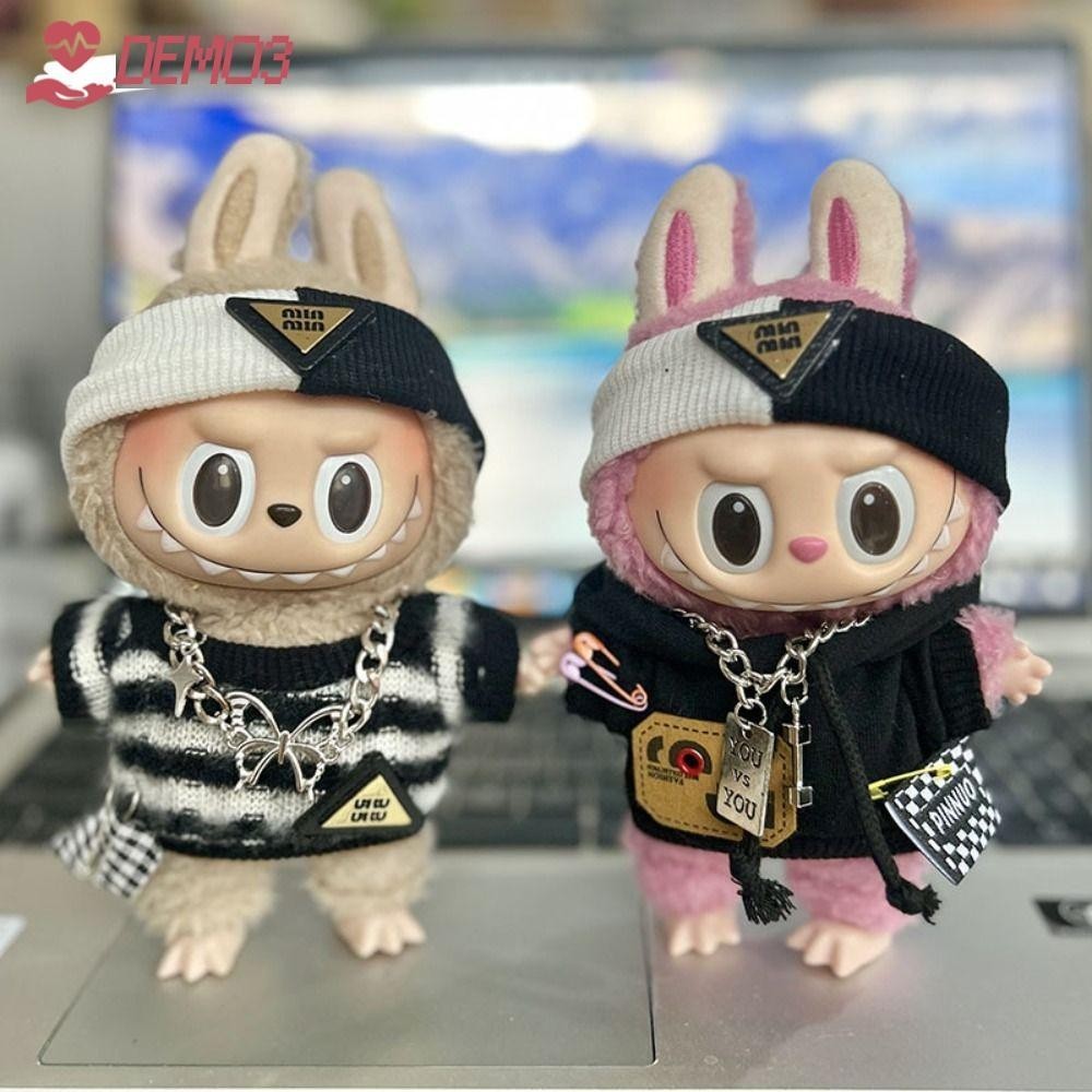 Demo3 Labubu ตุ ๊ กตา Clothes,Kawaii ตุ ๊ กตาเสื ้ อ Hoodie อุปกรณ ์ เสริมสําหรับ 17 ซม. Labubu ตุ ๊ กตาเสื ้ อผ ้ าตกแต ่ ง DIY ตุ ๊ กตาอุปกรณ ์ เสริมเด ็ กของขวัญขายเสื ้ อผ ้ า
