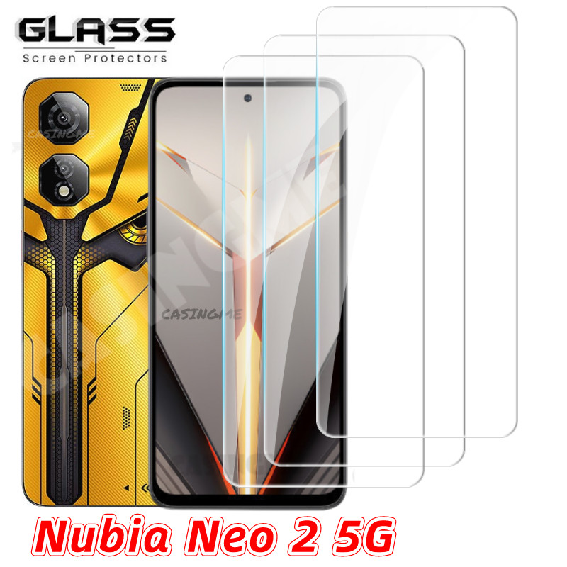 Nubia Neo 2 5G 2024 กระจกนิรภัย Flim ฟิล์มด้านหน้าด้านหลังเลนส์สําหรับ Nubia Neo 2 NubiaNeo2 Neo2 5G กลับกล้องเลนส์ป้องกันหน้าจอ