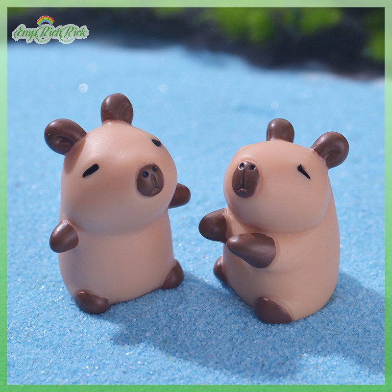 ขายร ้ อน Capybara จําลองสัตว ์ Mini Capybara Action Figures Figurine ตกแต ่ งบ ้ านเด ็ กของขวัญ DIY Micro Landscape เครื ่ องประดับใหม ่