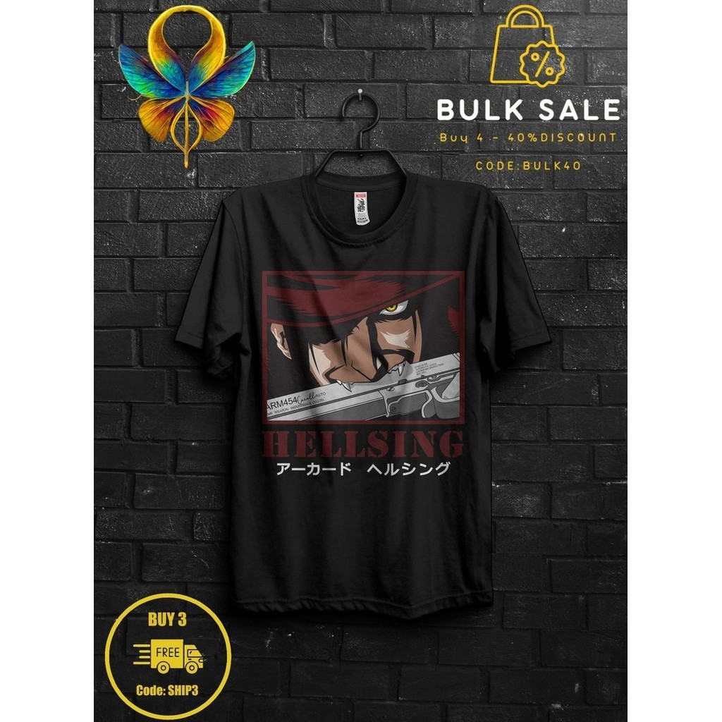 Alucard Hellsing คอสเพลย์ TShirt ของขวัญสำหรับพัดลม Rip Van Winkle Appareal Seras Victoria เสื้อ
