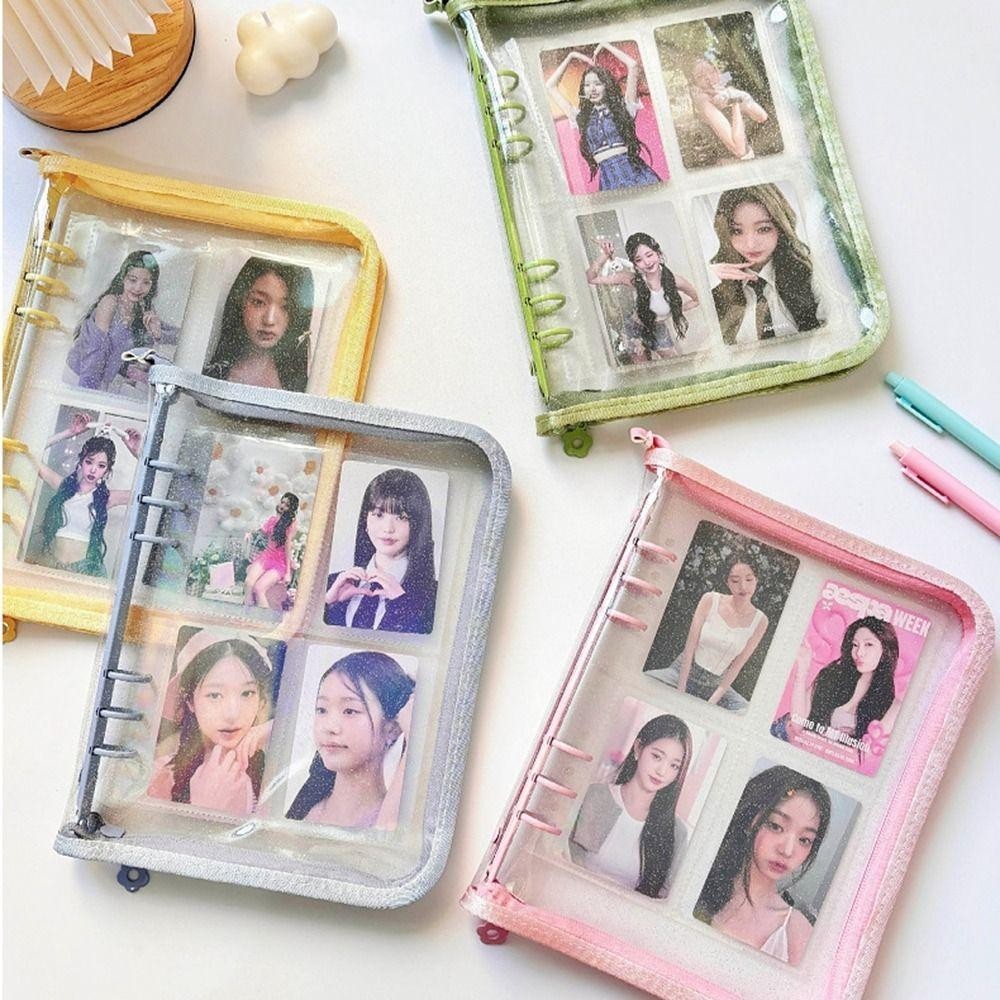 Jeremy1 A5 Binder Photocard Holder, หน้าด้านใน PVC Photo Album Binder, Kawaii โปร่งใส Photo Card Holder Card Storage Book Idol Card Collect Book Collection รอบไอดอล - รูปที่ 6