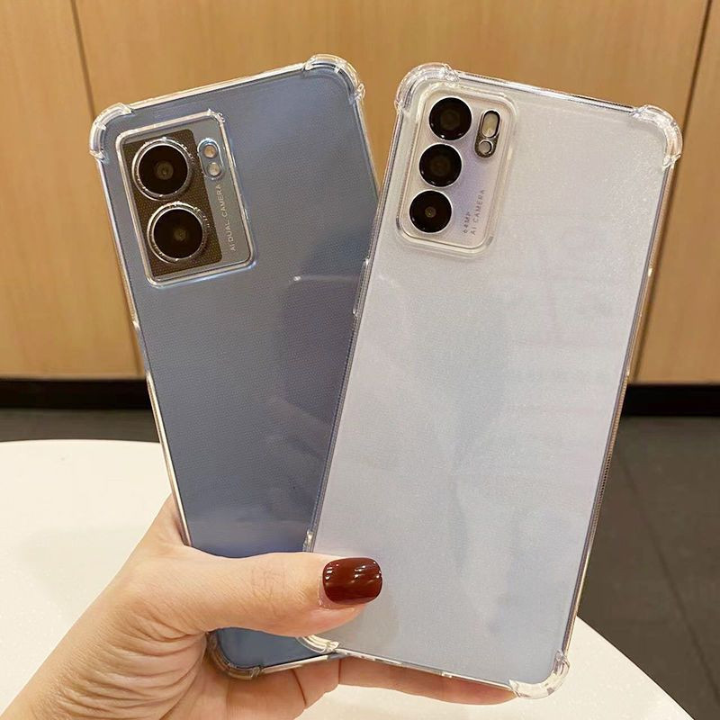 เคสโทรศัพท์มือถือ TPU แบบใส For OPPO Reno 11 Pro A77 4G A57 A3S A31 A78 A18 A91 A5|A9|A5s|A3s|F9|F7|F5/Reno4/A94 Casing