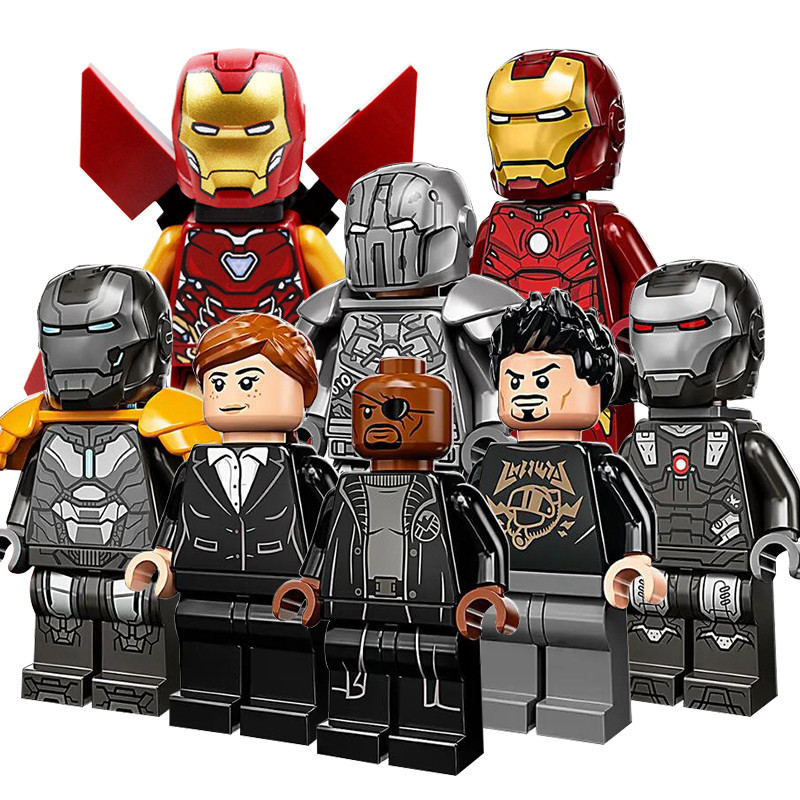 ใช ้ งานร ่ วมกับ Lego Avengers Building Blocks Bento Iron Man Armor Whip Lock Nick War Machine Assembly ของเล ่ น