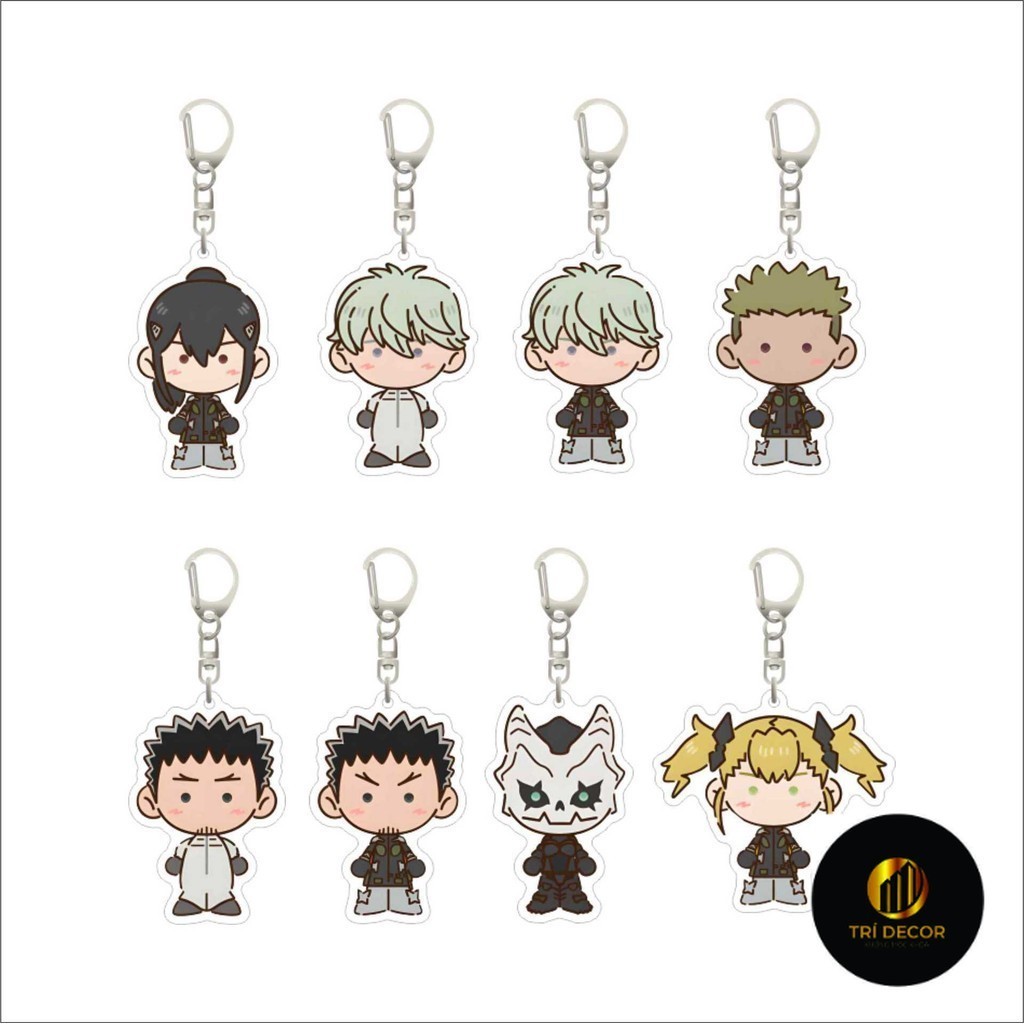 Kaiju NO8 อะนิเมะพวงกุญแจผู้หญิง Hibino Kafka Ichikawa Reno อะคริลิคพวงกุญแจ Man Kawaii พวงกุญแจจี้