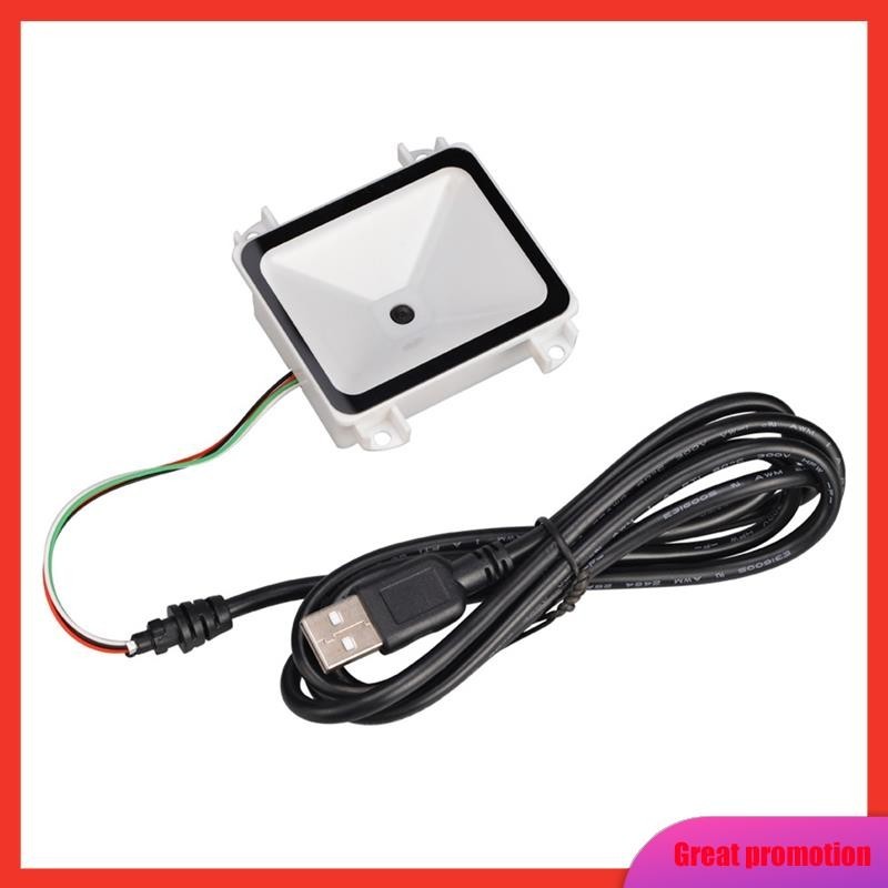 ฝัง 2D Barcode Scanner USB QR Barcode Reader RS232 TTL อินเทอร์เฟซ Kirosk การติดตั้งคงที่ขนาดเล็กเครื่องพิมพ์บาร์โค้ดสีขาว