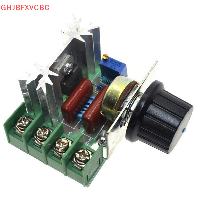 Zhechuiaa.th คุณภาพสูง 2000W AC 220V SCR อิเล ็ กทรอนิกส ์ โมดูลควบคุมแรงดันไฟฟ ้ าควบคุมความเร ็ วคอนโทรลเลอร ์ รถจักรยานยนต ์ ใหม ่