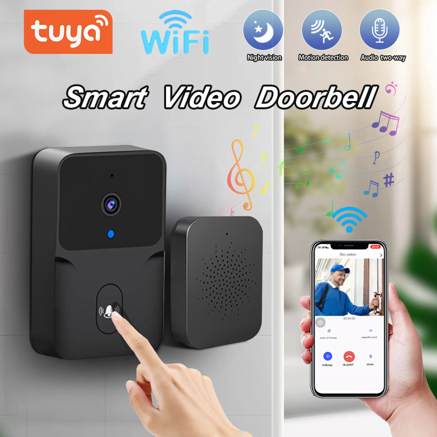 TUYA ออดไร้สาย WiFi Smart Doorbell Camera PIR ออดเหนี่ยวนำ Tuya Smart Home Door Bell