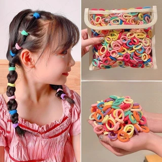 200-2500ชิ้นชุดผูกผมแฟชั่นเกาหลีที่เรียบง่ายยืดหยุ่นสูงยางรัดเด็กสาวผูกผมอุปกรณ์ผม