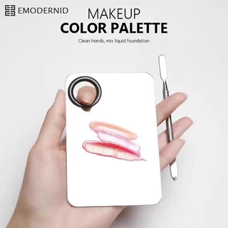จานสีรองพื้น จานสี แต่งหน้า ช่างแต่งหน้า แหวนสเตนเลส แป้งผสมของเหลว em