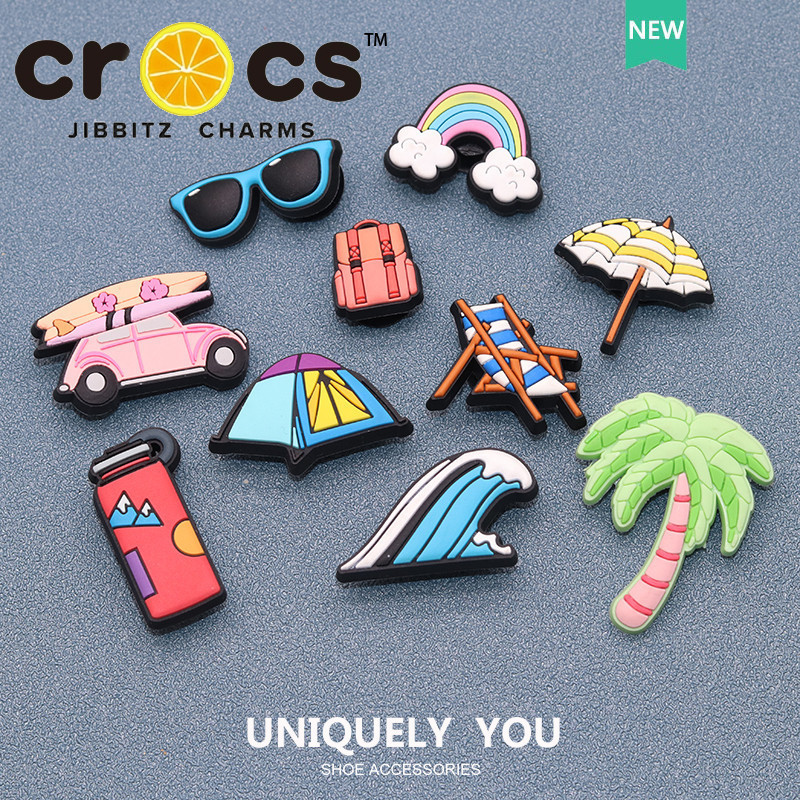 JIBBITZ cross charms ตัวติดรองเท้า Beach Wave DIY ตัวติดรองเท้า cross
