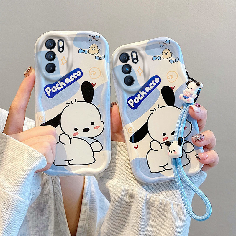 Pochacco OPPO a5s a16 a12 a18 a17k a15 A3sกรณีกันกระแทกOppo A16K A15S A9 A5 2020 F11 F9 กรณีOPPO A31 A57 A77 A78 A58 a74 10 A54 A79 4Z A57 A57 a74 8 a74 เคส