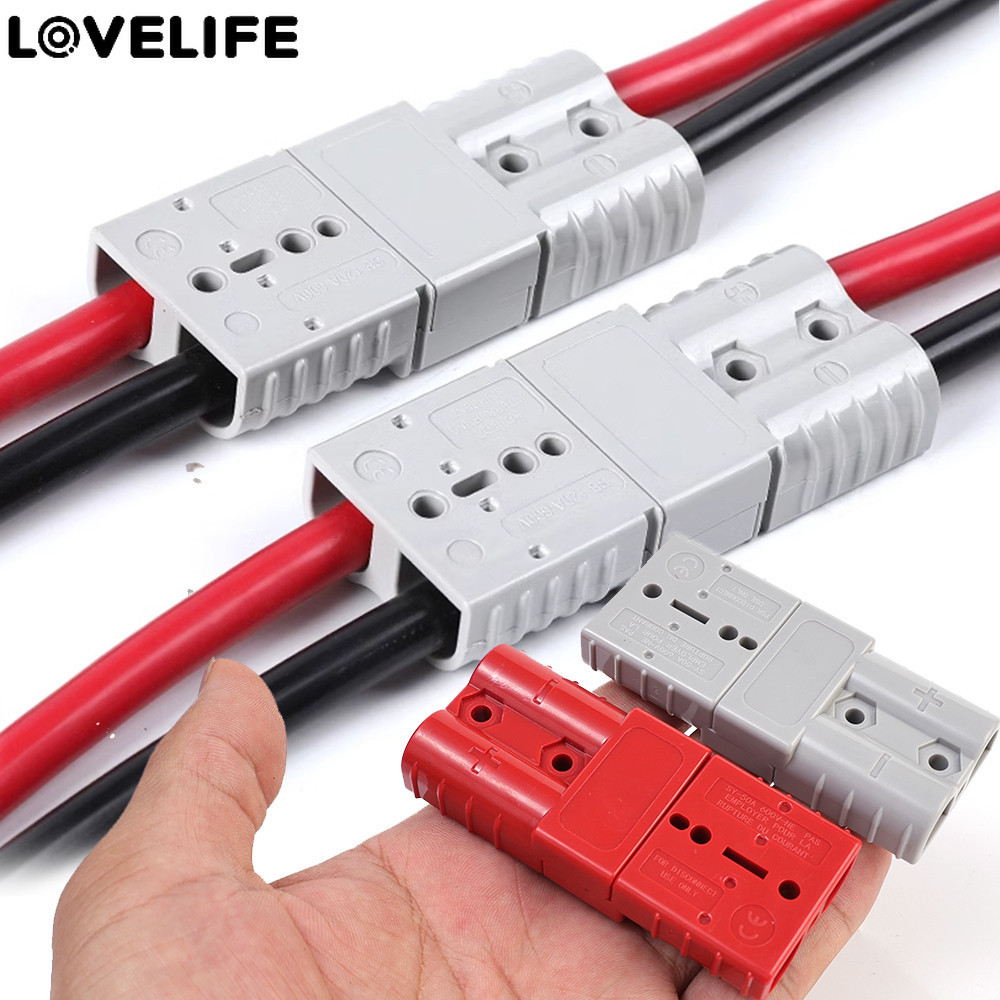 ปลั๊กชาร์จเชื่อมต่อ-ขั้วต่อแบตเตอรี่เสาคู่-อะแดปเตอร์แบตเตอรี่รถยก-ตัวเชื่อมต่ออย่างรวดเร็วเครื่องมือ-สําหรับ50ก 120ก กระแส