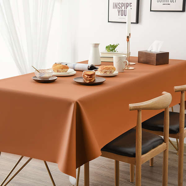 ผ้าปูโต๊ะ pvc ผ้าปูโต๊ะกันน้ำ ผ้าปูโต๊ะหนัง, ผ้าปูโต๊ะสี่เหลี่ยมกันน้ํามันและกันน้ํา, สไตล์นอร์ดิกอิน, หรูหราเบา, ผ้าปูโต๊ะสีแดงสุทธิ, ระดับไฮเอนด์