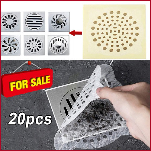 HOME✅20 ชิ ้ น/pack ท่อระบายน้ำฝักบัวแบบใช้แล้วทิ้ง Hair Catcher สติกเกอร์, ตัวกรองท่อระบายน้ำ, ท่อระบายน้ำฝักบัวผม, ชั้นฝาครอบน้ำอ่างล้างจานกรองสุทธิสำหรับห้องน้ำห้องครัว