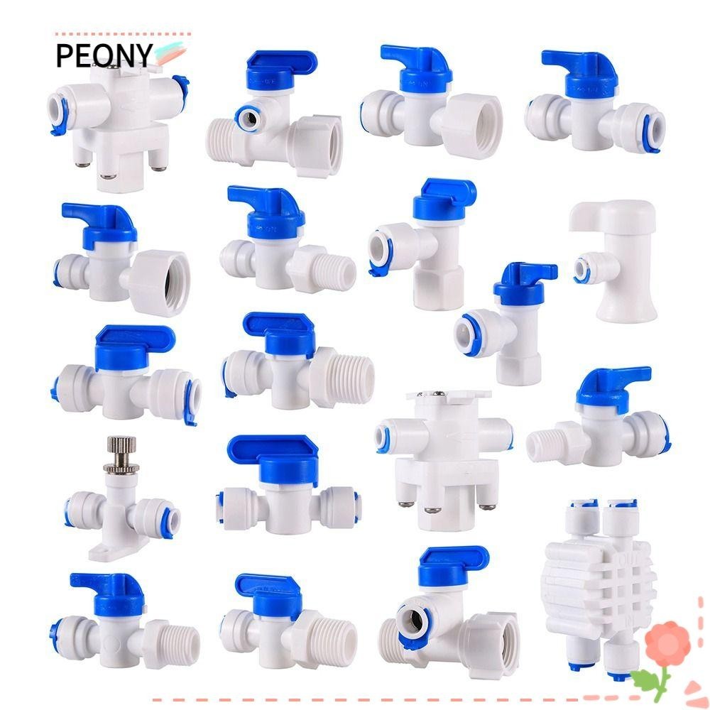 Peonypavilion 1 ชิ้นบอลวาล์วพลาสติก,ชายหญิงเกลียว 1/4 "3/8" ชาย 1/2 "หญิง Reveser ท่อ Quick Connector, Osmosis Aquarium Fitting น้ําตรง 1/4 "3/8" OD ท่อ Fitting