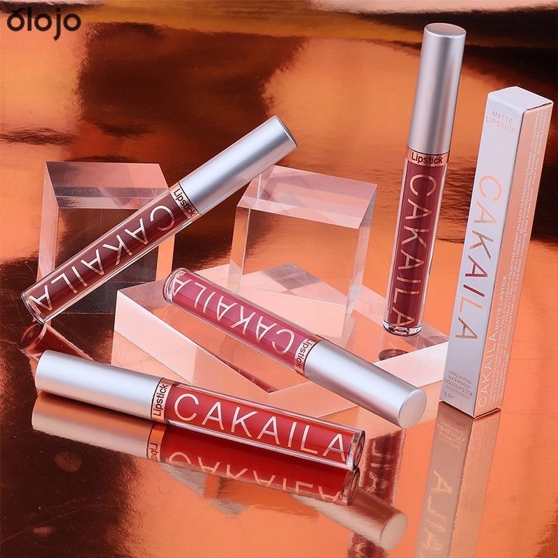 Gakaila ลิปสติก ลิปกลอส เนื้อแมตต์ กันน้ํา ติดทนนาน ไม่จางหาย กันน้ํา ติดทนนาน เนื้อแมตต์กํามะหยี่