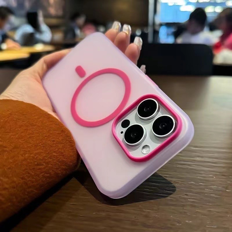 เคสซิลิโคนแม ่ เหล ็ กเคลือบหรูหราสําหรับ IPhone15promax 14promax 14Plus 15Plus 13 12 11 Pro Max ปลอกนุ ่ ม