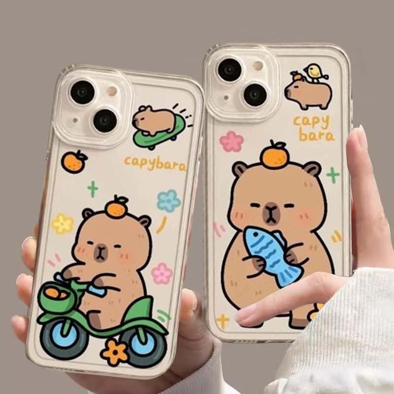 พุทธ Capybara สําหรับ VIVO V30E 5G Y75 5G Y36 Y100 5G Y17S V29E Y15S Y35 Y11 Y15 V23 V27 Pro เคสโทรศัพท์นุ่มการ์ตูนโปร่งใสกรณีซิลิโคน