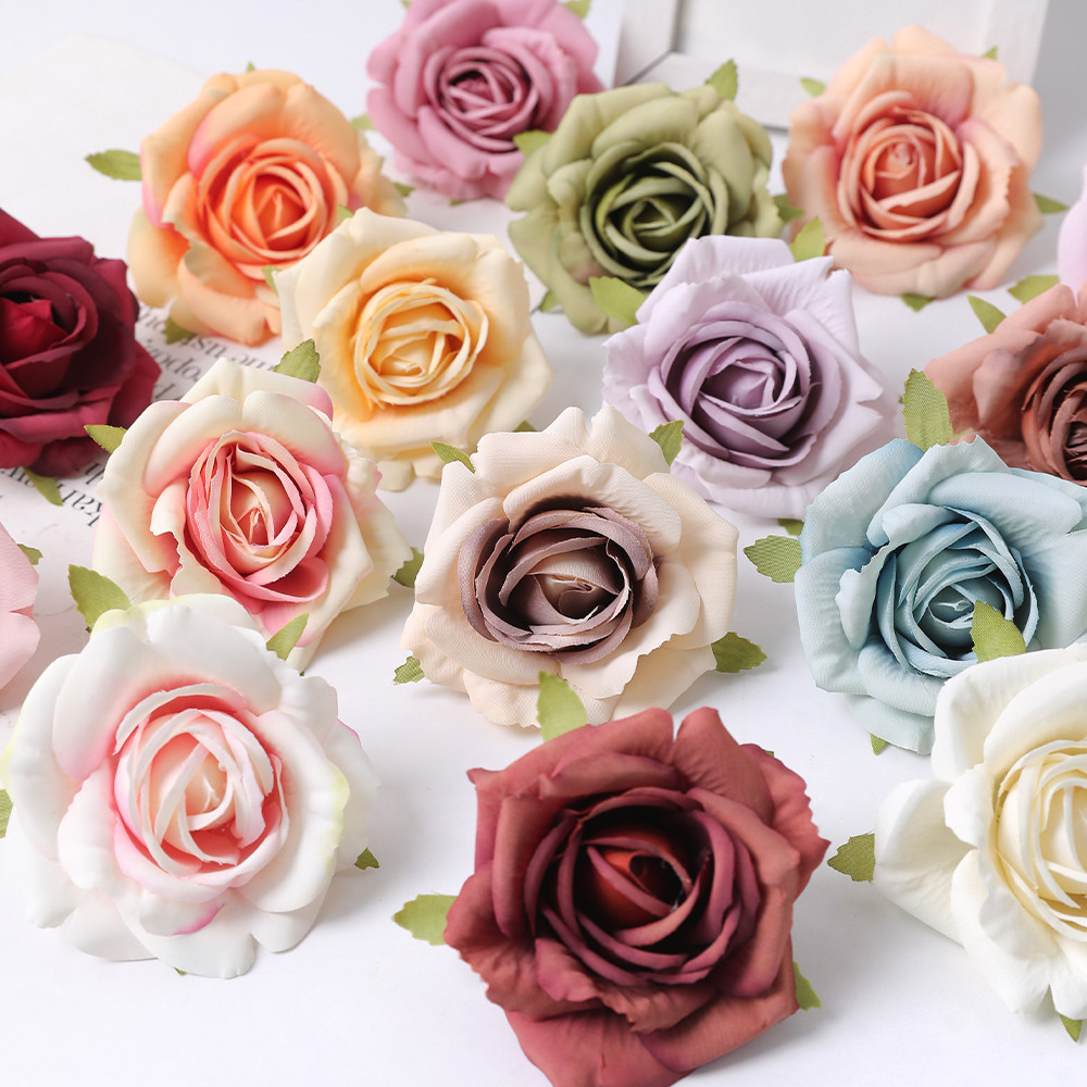7 ซม.Rose ประดิษฐ์ดอกไม้หัวเจ้าสาวเพื่อนเจ้าสาวงานแต่งงานตกแต่งรถ DIY Xmas ปัจจุบัน Scrapbooking ดอกไม้ตกแต่งผนังดอกไม้ประดิษฐ์ – โปรปัง