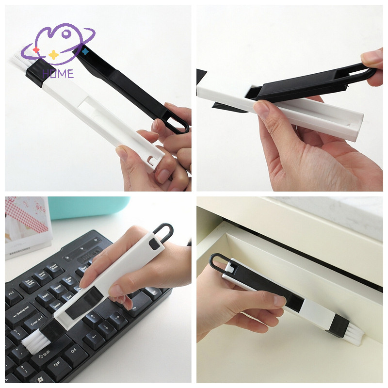[mayhome] แปรงทําความสะอาดรางหน้าต่างขัดเงา 2 In 1 คีย์บอร์ด Nook Cranny Dust Shovel {TH}