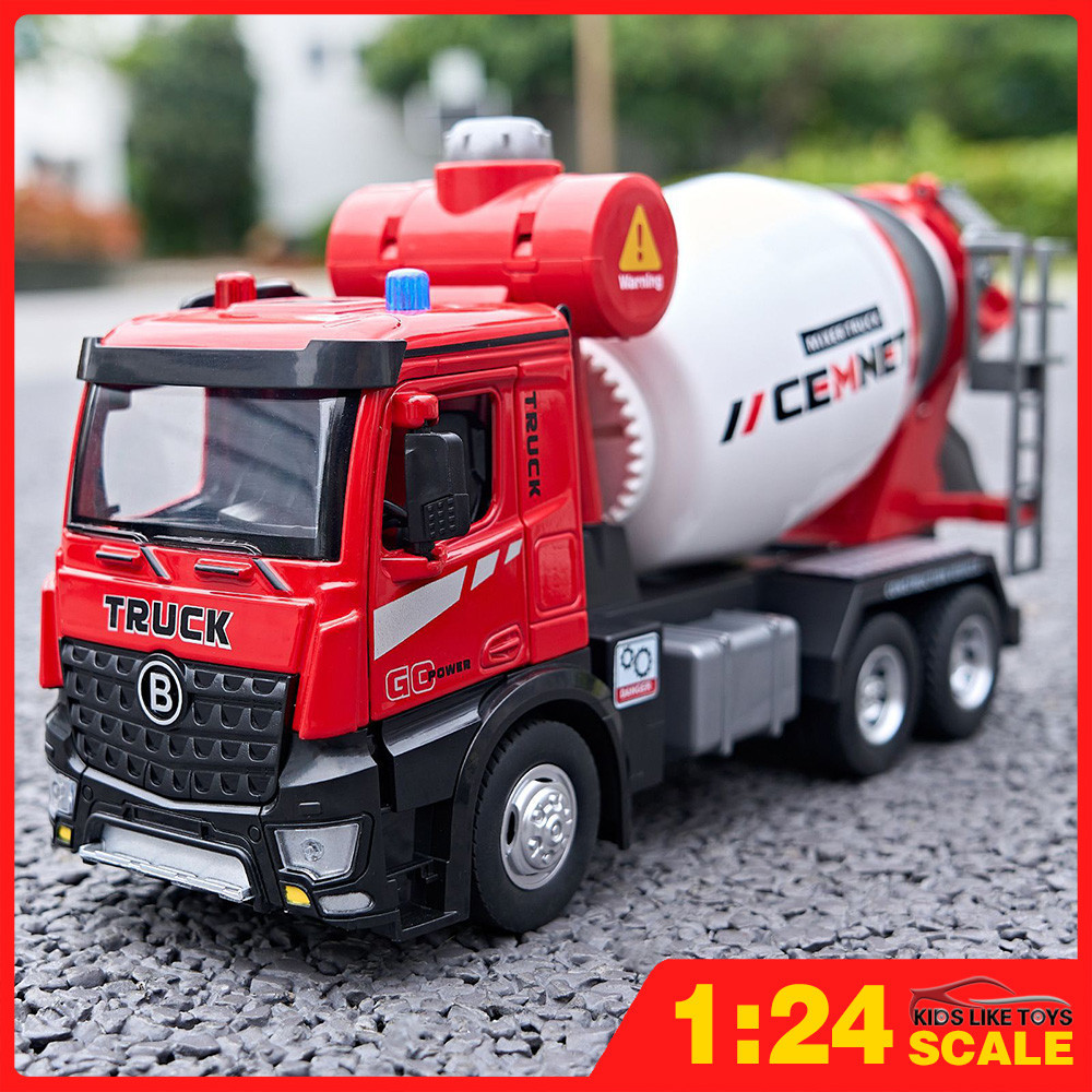 Klt 1 เครื ่ องผสมปูนซีเมนต ์ โลหะของเล ่ นรถรุ ่ นรถDiecastสําหรับชายเด ็ กจําลองเสียงแสงผลของขวัญงานอดิเรกคอลเลกชัน