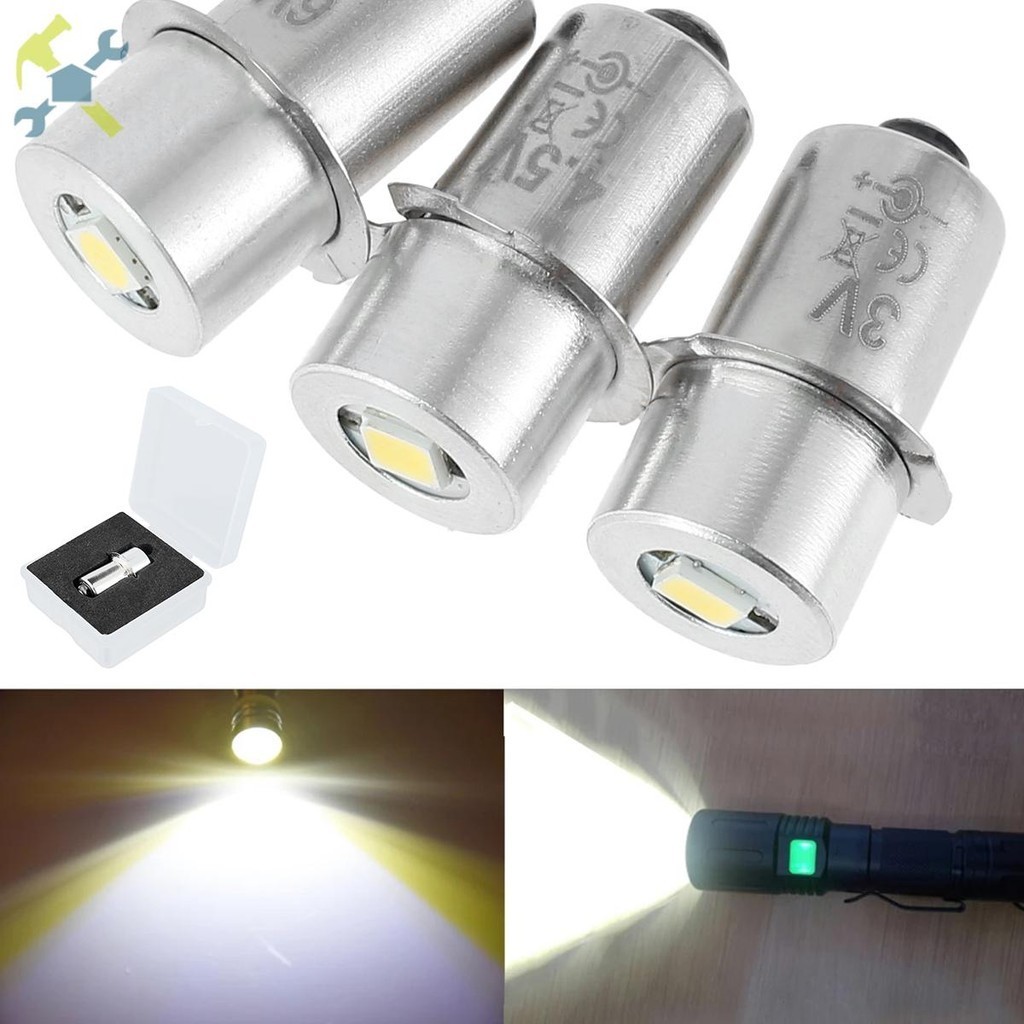 1w P13.5S หลอดไฟ 3V/4.5V/6V ไฟฉาย 200LM 6000K เย ็ นสีขาวไฟฉาย LED หลอดไฟเปลี ่ ยนสําหรับไฟฉายทํางาน