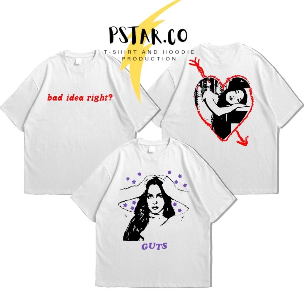 ขายร้อน Olivia Rodrigo Merch | เสื้อยืด พิมพ์ลายอัลบั้ม Olivia Rodrigo GUTS อินเทรนด์ ผ้าฝ้ายแท้ เสื