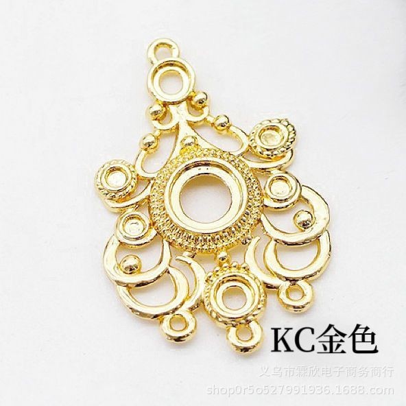 10ชิ้นย้อนยุคมีรูพรุนจี้ทําเองเครื่องประดับโบราณต่างหูพู่อุปกรณ์เครื่องประดับขายส่ง27 * 40มิลลิเมตร - รูปที่ 6