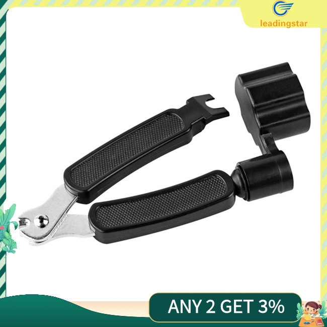 Leadingstar Guitar String Winder, เครื่องตัดสายกีตาร์, ตัวดึงขาสะพานกีต้าร์, เครื่องมือกีตาร์ All In One สําหรับ