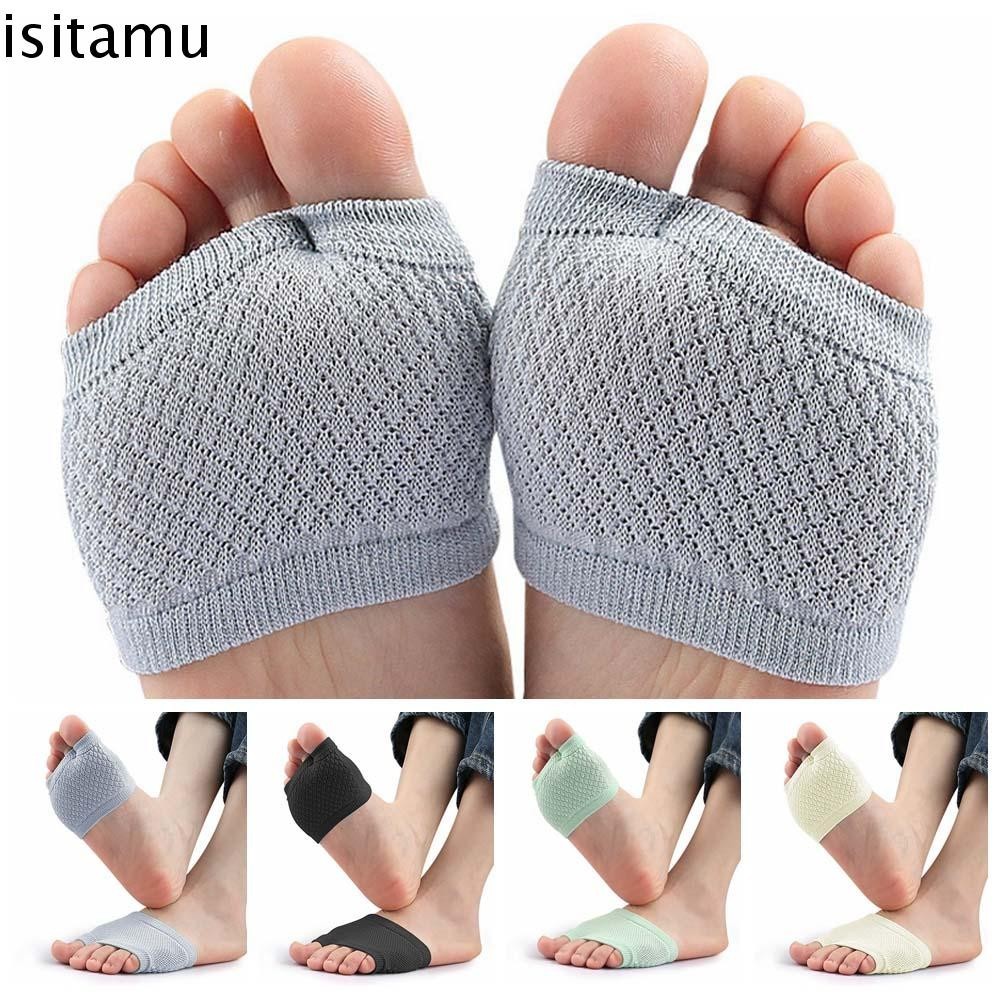 Isitaft ถุงเท้าครึ่งปาล์ม, สองนิ้วเท้า Splitter ป้องกัน Abrasion Forefoot Pads, Breathable สนับสนุน Forefoot Comfort Padding Foot Care เครื่องมือ Toe Separator ถุงเท้าฤดูร้อน