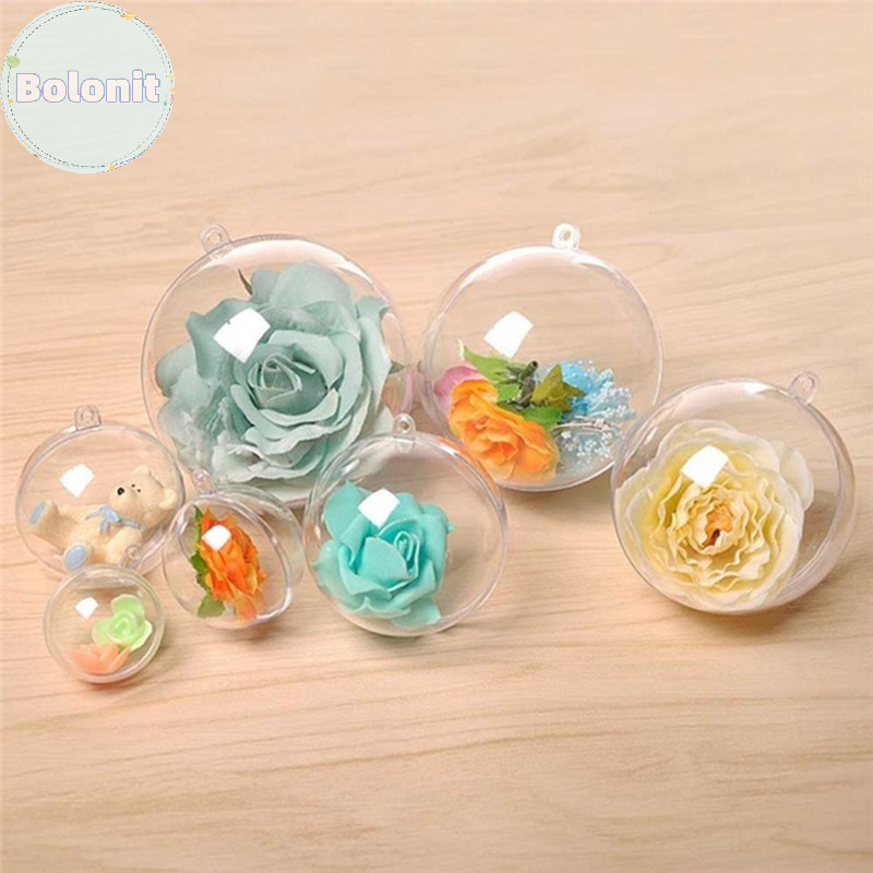 Bolonit โปร ่ งใสเปิดพลาสติกตกแต ่ งคริสต ์ มาส Ball Bauble เครื ่ องประดับของขวัญกล ่ อง TH