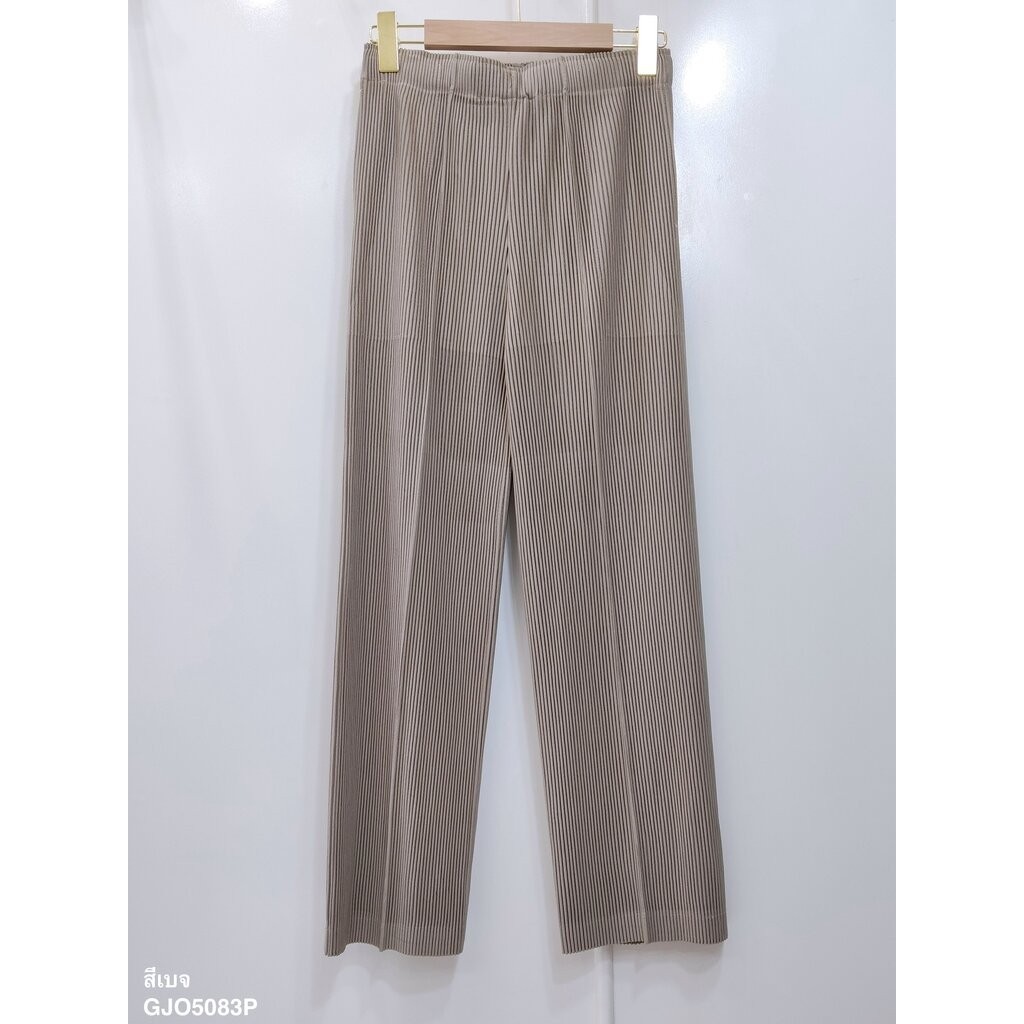 ยาว 36 นิ้ว 2MUAY รุ่น GJO5083P กางเกงพลีทคุณภาพ THICK STRAIGHT PLEATED PANTS 8 สี FREE SIZE ราคา ถูกที่สุด ดีลบีเคเค แกลเลอรีภาพที่ 9