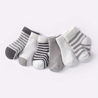 6 คู่ Baby Boys Kids Casual Socks, Breathable Comfy Short So…