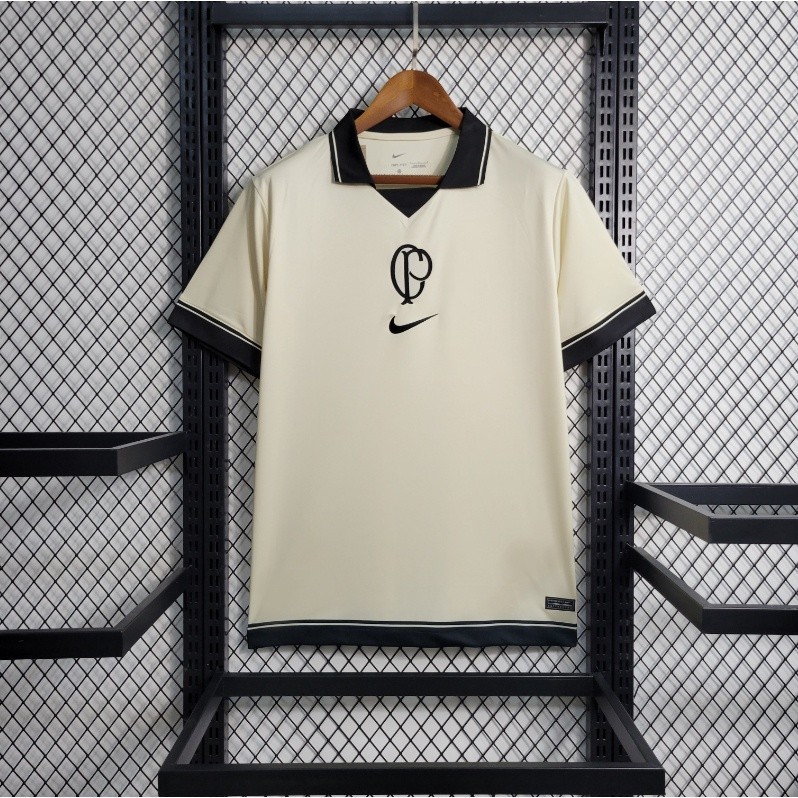 Corinthians Special Edition Jersey 23/24 Fan Issue เสื ้ อฟุตบอลชายแขนสั ้ นย ้ อนยุคสีขาว