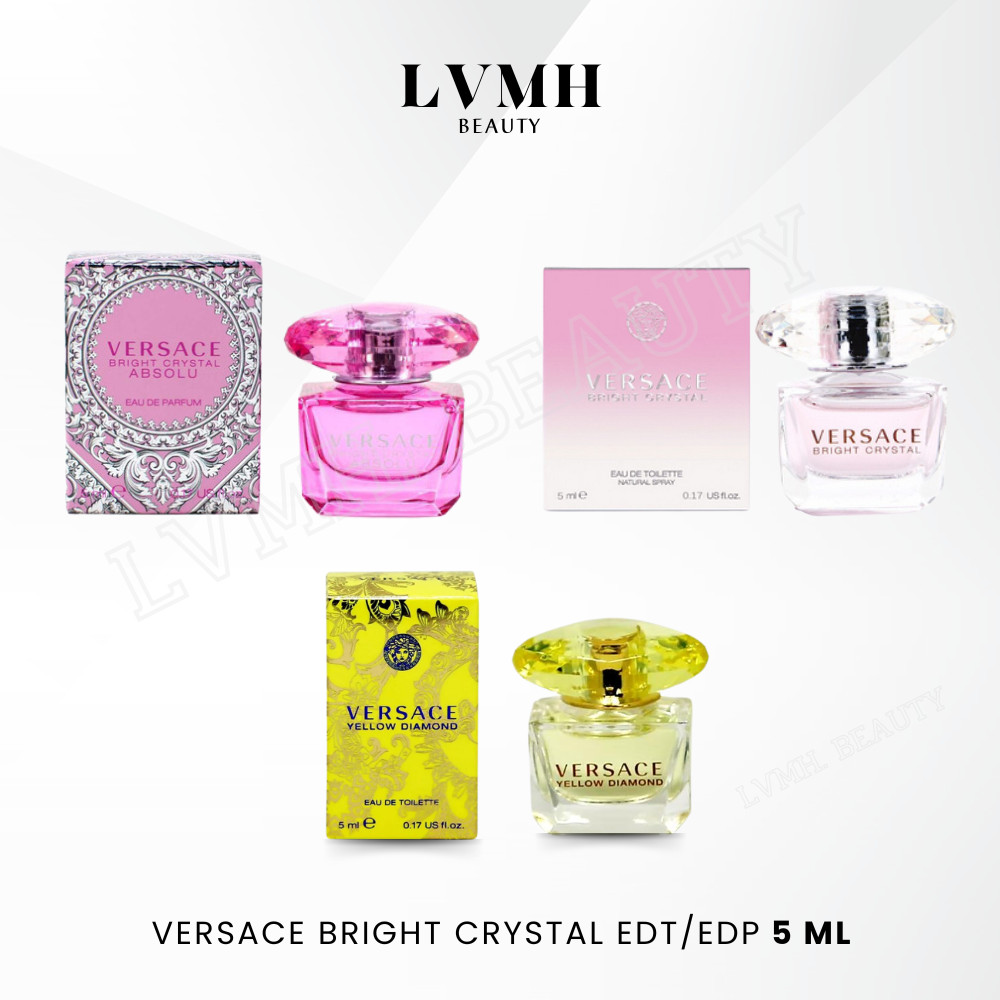 รวมน้ำหอมVersace Bright Crystal 3 กลิ่นเข้าใหม่ EDP 5 ml พร้อมกล่อง Perfume Miniature ของแท้ 100%