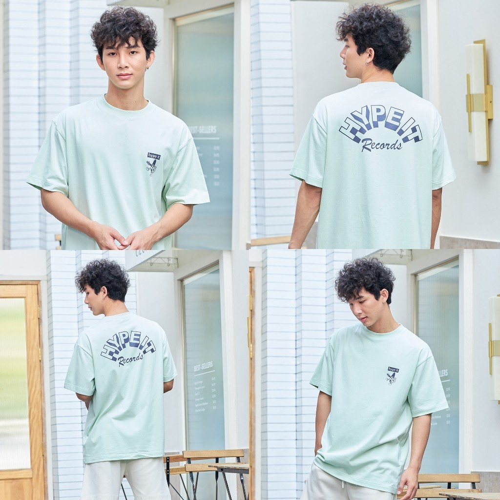 (🔥เสื้อยืดพิมพ์ลาย🔥)Hype It - Hype It Record T-Shirt เสื้อยืดแขนสั้นทรง Oversized แบรนด์ Hype It  (ค