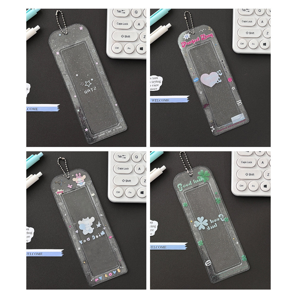 Insโปร่งใสGlitter Four-leaf Cloverการ์ตูนชีวิตPvcสี่ช่องไอดอลการ์ดขนาดเล็กผู้ถือบัตร ราคา ถูกที่สุด ดีลบีเคเค แกลเลอรีภาพที่ 7